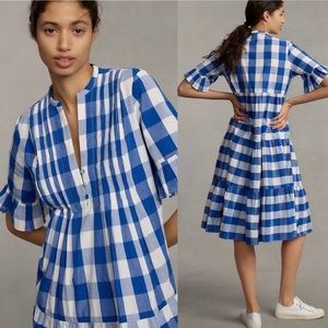 Anthropologie Whit Two Gingham MIDI Dress